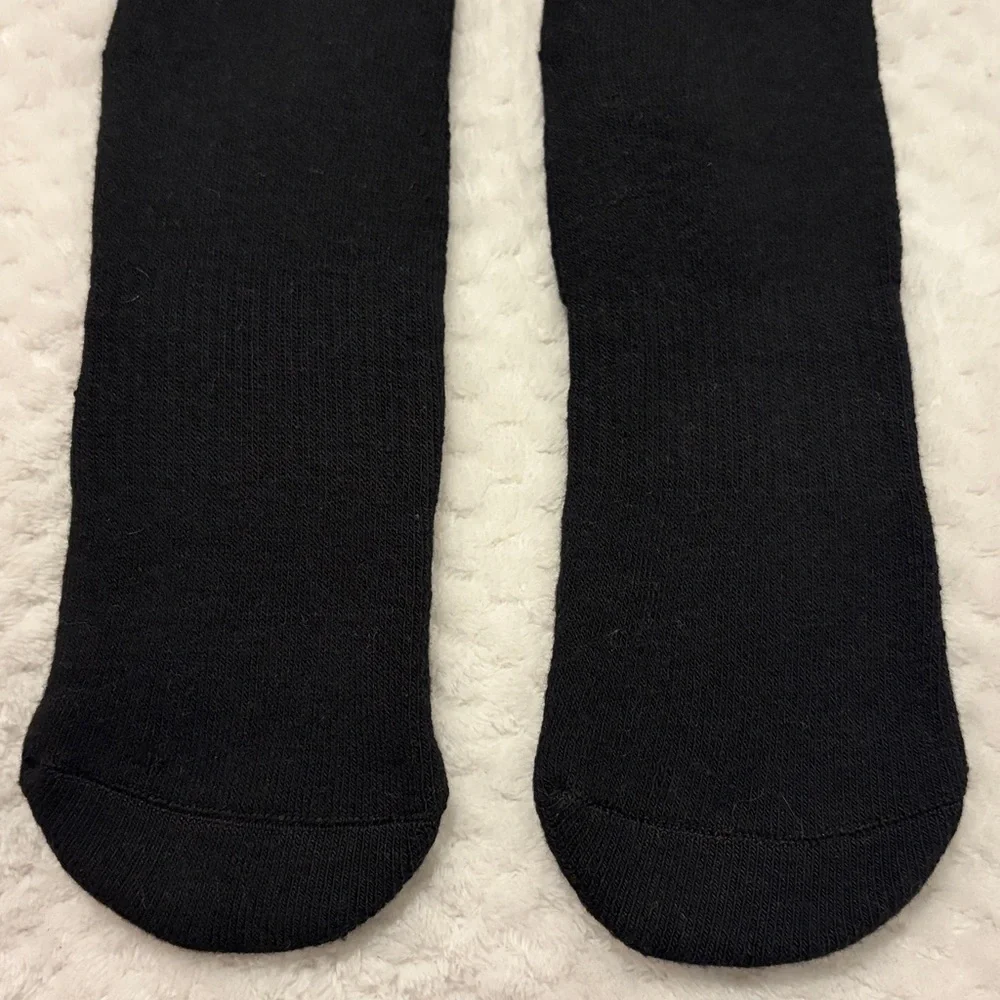 NWOT Adidas Black Crew Athletic Socks with Red Stripes and White Trefoil